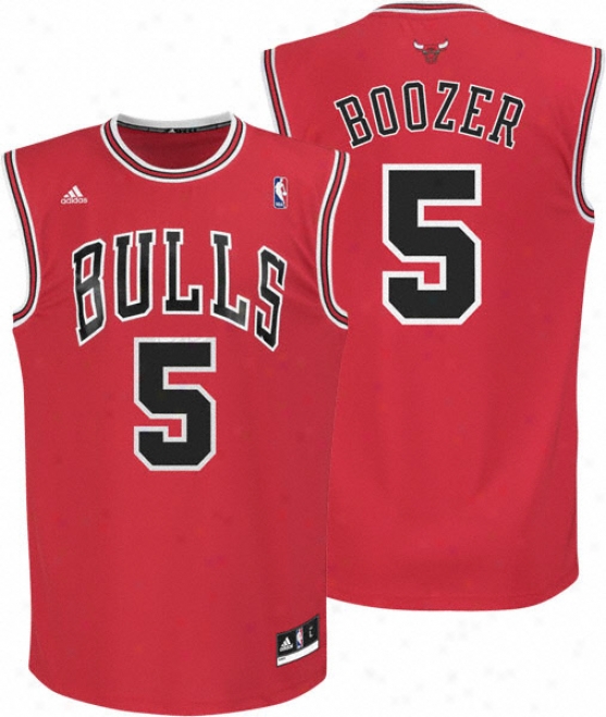 Carlos Boozer Jersey: Adidas Revolution 30 Red Replica #5 Chicago Bulls Jersey