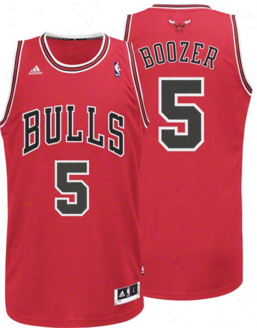 Carlos Boozer Jersey: Adidas Revolution 30 Red Swingman #5 Chicago Bulls Jersey