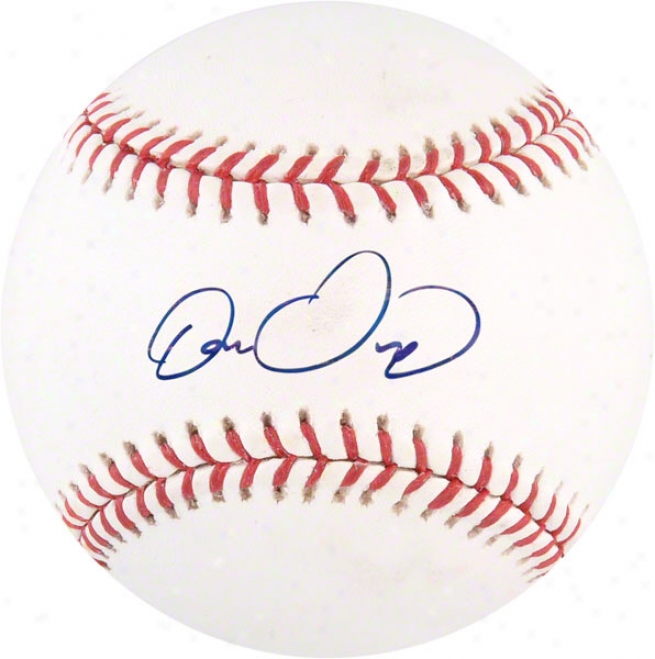 Carlos Gonzale zAutographed Basebalk