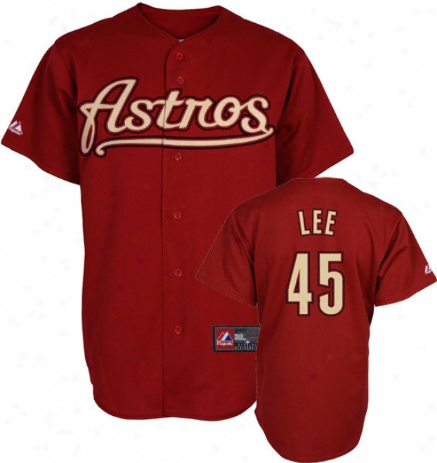 Carlos Lee Jersey: Adult Majestic Alternate Brick Replicz #45 Houston Astros Jersey