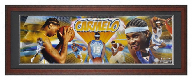 Carmelo Anthony Denver Nuggets Framed Unsigned Panoramic Photograph