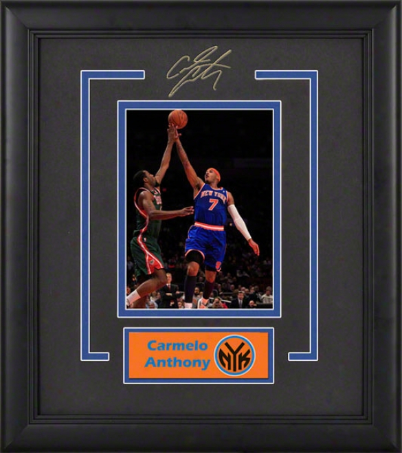 Carmelo Anthony Framed Photograph  Details: 4x6, New York Knicks, Nameplate