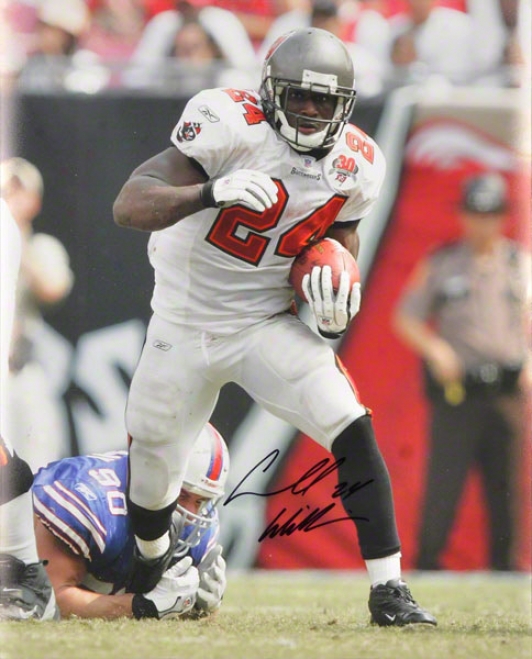Carnell Cadillac Williams Tampa Bay Buccaneers - Action Shot - Autographed 16x20 Photograph