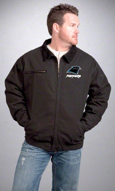 Carolina Panthers Jacket: Black Reebok Tradesman Jacket