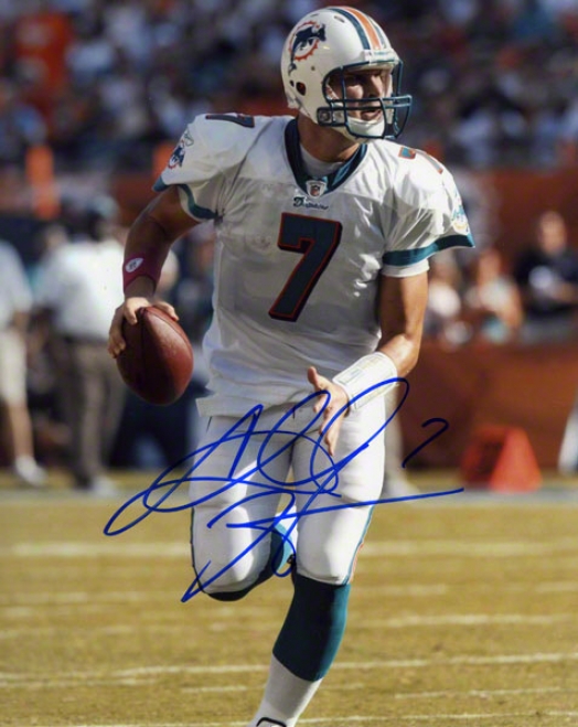 Chad Henne Autographed 8x10 Photograph  Details: Miami Dolphins, Running