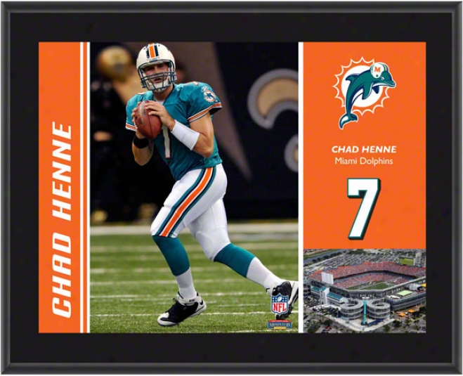 Chad Henne Plaque  Details: Miami Dolphins, Sublimated, 10x13, Nfl Plaque