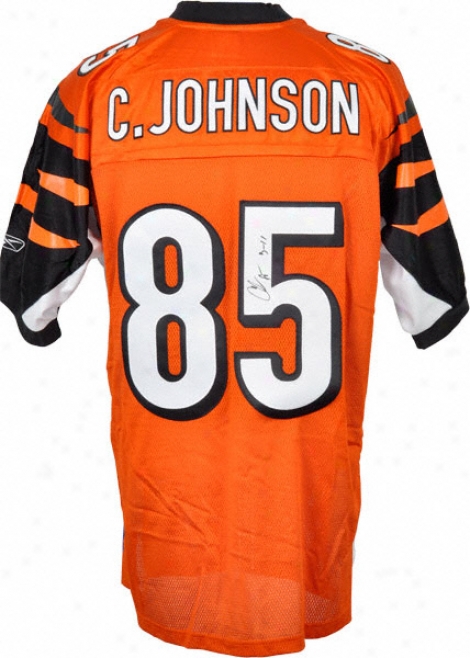 Chad Johnson Autographed Jersey  Details: Cincinnati Bengals, Orange, 7/11 Inscription