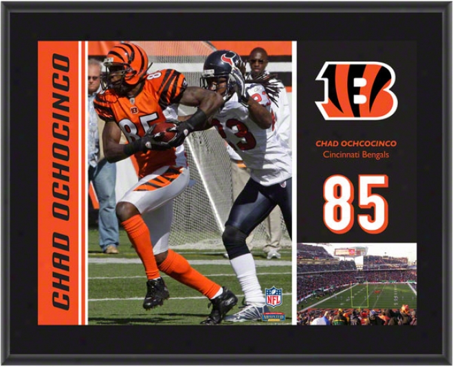 Chad Ochocinco Plaque  Details: Cincinnati Bengals, Sublimated, 10x13, Nfl Plaque