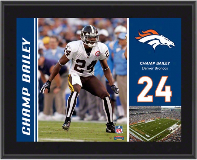 Champ Bailey Plaque  Details: Denver Broncos, Sublimated, 10x13, Nfl Plaque