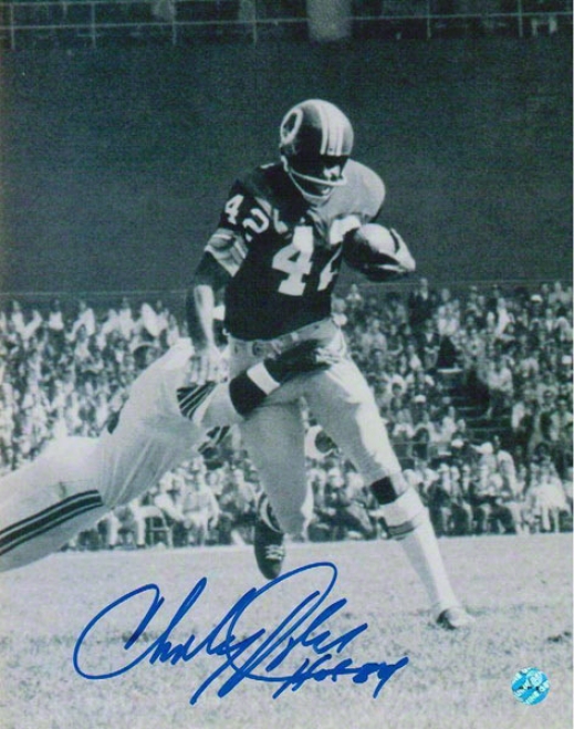 Charley Taylor Washington Redskins Autographed 8x10 Photograph With Hof 84 Inscirption