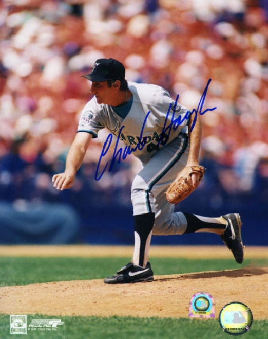 Charlie Hough Miami Marlins 8x10 Autographed Photograph