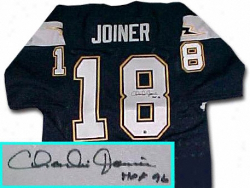 Charlie Joiner San Diego Chargers Autographed Throwwack Blue Jersey