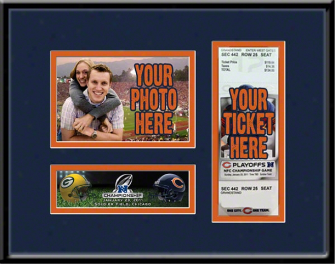 Chicago Bears 2010 Nfc Championship Photo & Ticket Frame