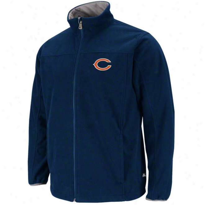 Chicago Bears Safety Blitz Iii Navy Full-zip Jacket