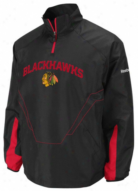 Chicago Blackhawks Black Centeer Center Ice 1/4 Zip Hot Jacket