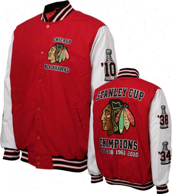 Chicago Blackhawks Commemorative Championship Varsity Jacket