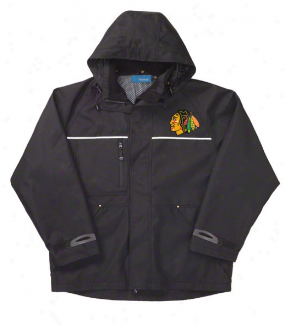 Chicago Blackhawks Jacket: Black Reebok Yukon Jacket