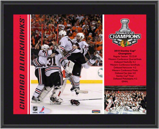 Chicago Blackhawks Plaque  Details: Stanley Cup Champions, Team Photo, Sublimated, 10x13, Nhl Plaque