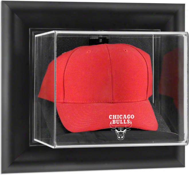 Chicago Bulls Framed Wall Mounted Logo Cap Display Case