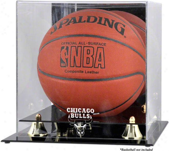 Chicago Bulls Golden Classic Logo Basketball Display Case