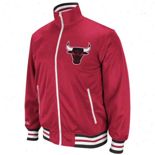 Chicago Bulls Red Mitchell & Ness Preseason Warmup Course Jacket