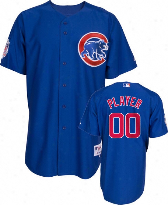 Chicago Cubs -any Playwr- Authentic Alternate Blue On-field Jersey