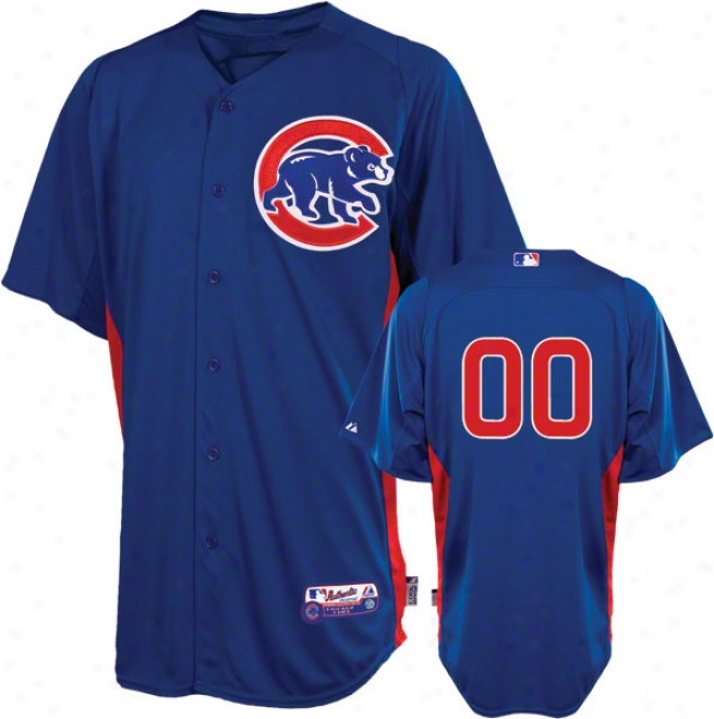 Chicago Cubs Jersey: Any Number Atuhentic Magnificent Blue On-field Batting Practice Jersey