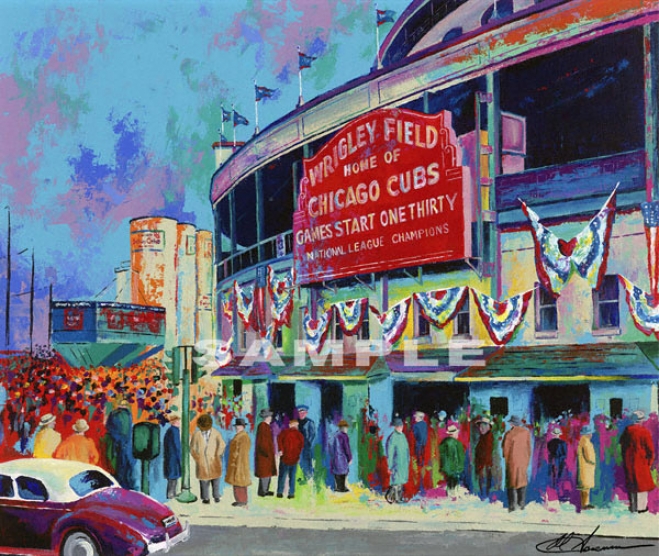 Chicago Cubs - &quotwrigley Field 1945&quot - Large - Unframed Giclee