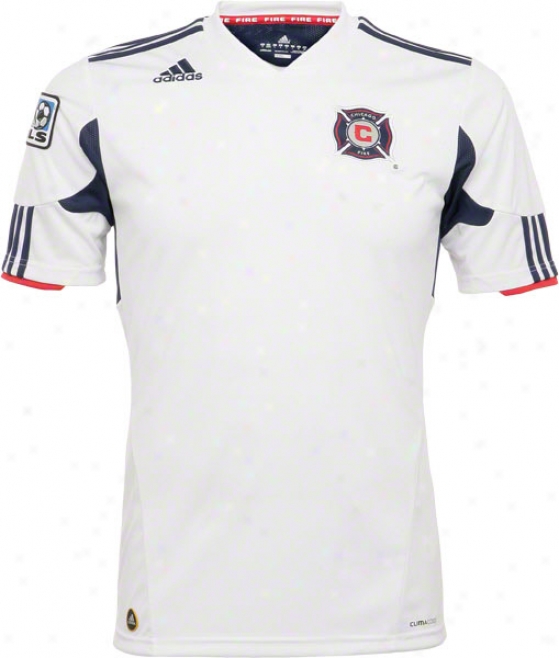 Chicago Fire White Adidas Soccer Replica Away Jersey