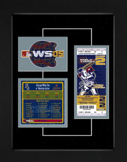 Chicago White Sox 2005 World Series Replica Ticket & Pach Frame