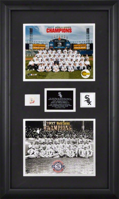 Chicago White Sox Framed - 1917 & 2005 Defender Team Piece With Ball & Medallion - 8x10 Photograph