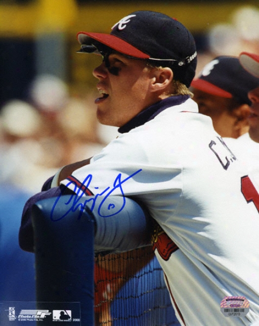 Chipper Jones Atlanta Braves - Dugout - 8x10 Autographed Phitograph