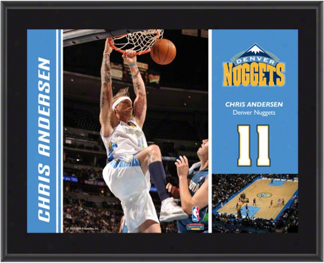 Chris Anderson Plaque  Details: Denver Nuggets, Sublimated, 01x13, Nba Plaque