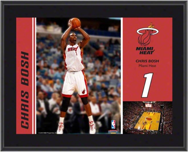 Chris Bosh Plaque  Details: Miami Heat, Sublimmated, 10x13, Nba Plaque