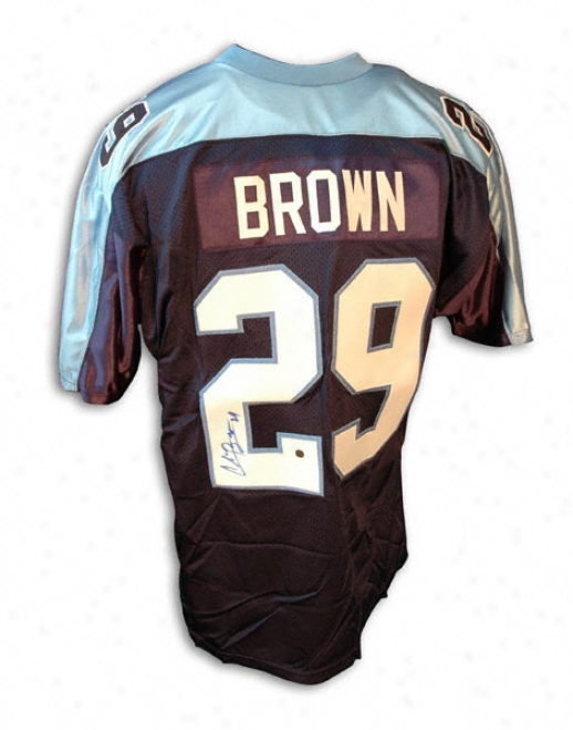 Chris Brown Autographed Blue Jersey