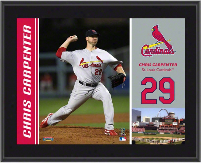 Chris Carpenter Plaque  Details: St. Louis Cardinals, Sublimated, 10x13, Mlb Plaque