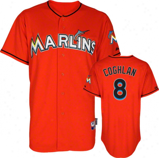 Chris Coghlan Jersey: Miami Marlins #8 Alternate Firebrick Authentic Cool Base␞ Jersey