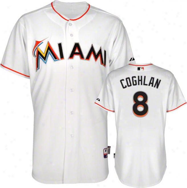 Chris Coghlan Jersey: Miami Marlins #8 Close Whit3 Authentic Cool Base␞ Jersey
