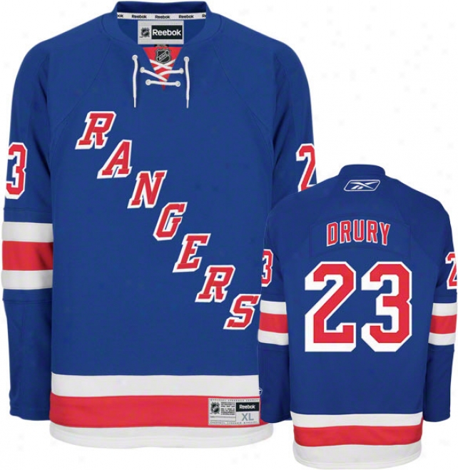 Chris Drury Jersey: Reebok Blue #23 New York Rangers Premier Jersey