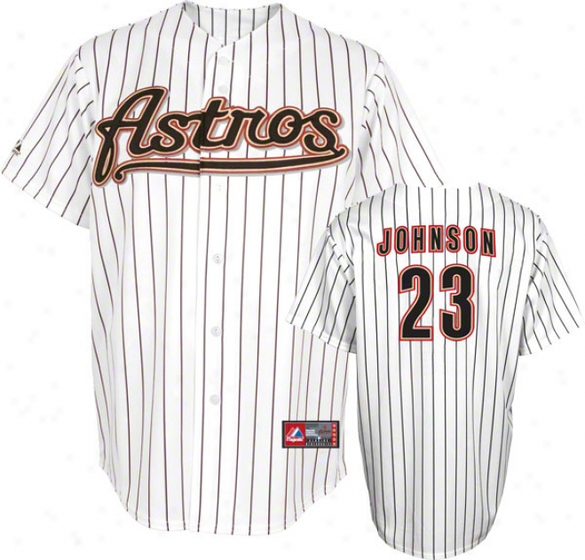 Chris Johnson Jersey: Adult Home White Replica #23 Houston Astros Jersey