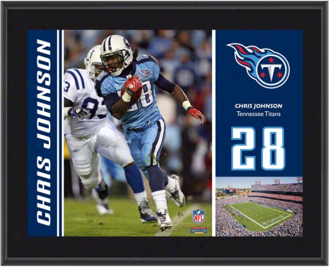 Chris Johnson Plaque  Details: Tennessee Titans, Sublimated, 10x13, Nfl Plaque