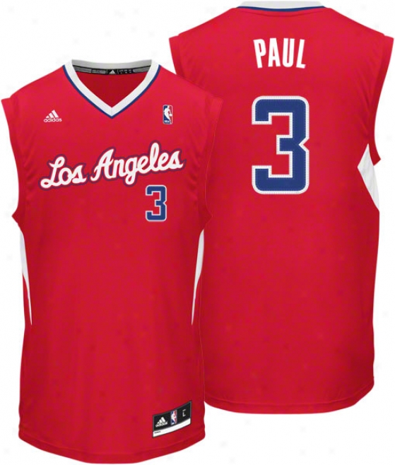 Chris Paul Jersey: Adidas Revolution 30 Red Replica #3 Los Angeles Clippers Jersey