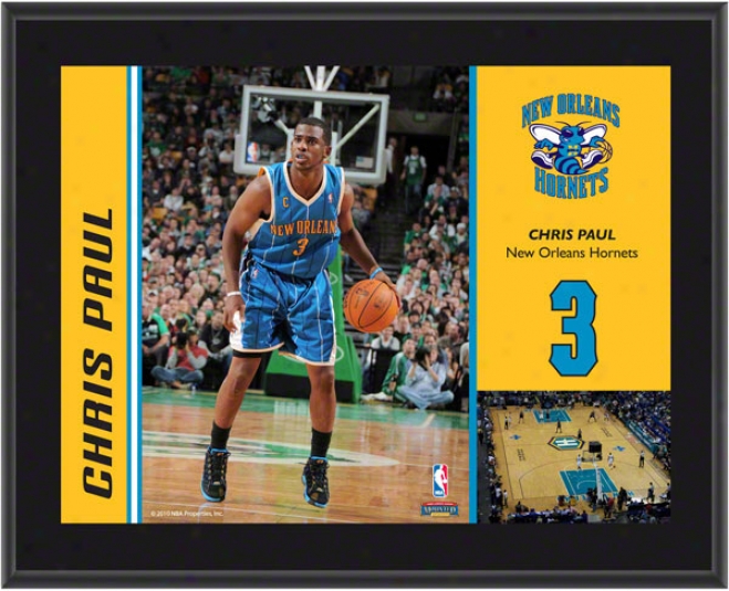 Chris Paul Brooch  Details: Nrw Orleans Hornets, Sublimated, 10x13, Nba Plaque