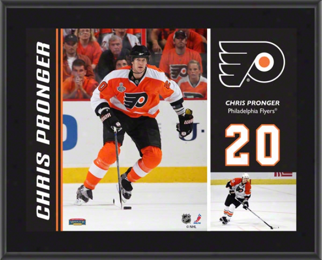 Chris Pronger Plaque  Details: Philadelphia Flyers, Sublimated, 10x13, Nhl Plaque