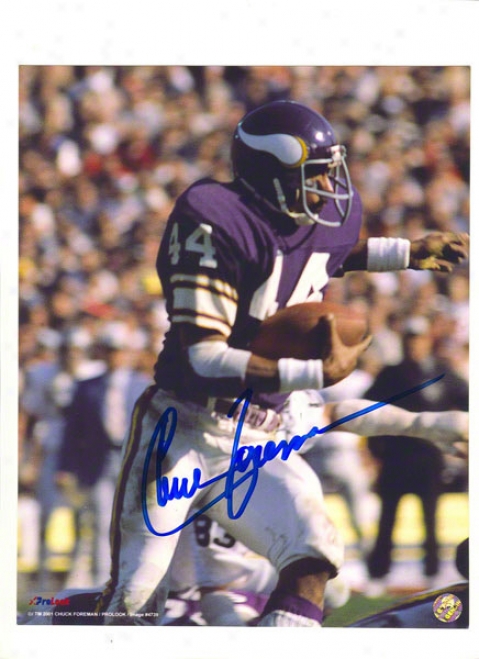 Chuck Foreman Autographed Minnesota Vikings 8x10 Photo