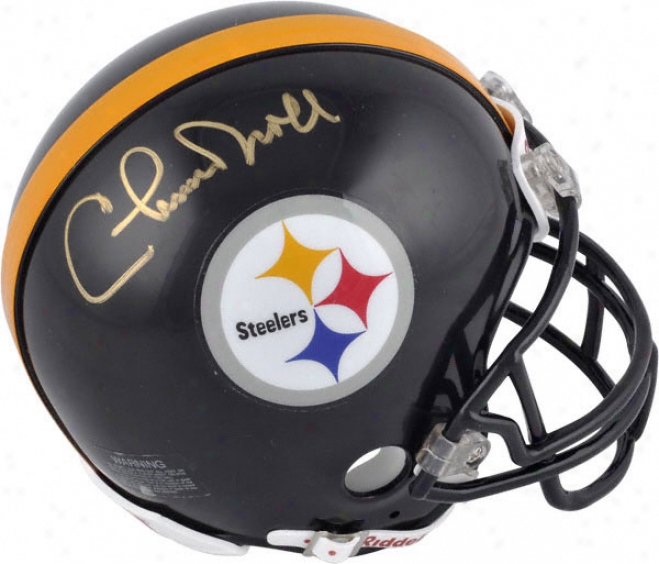 Chuck Noll Pittsburgh Steelers Autographed Mini Helmte