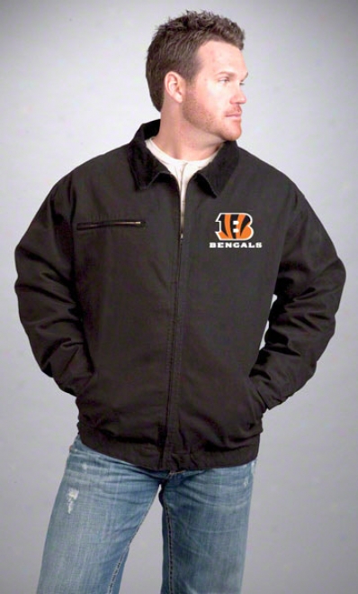 Cincinnati Bengals Jerkin: Black Reebok Tradesman Jacket