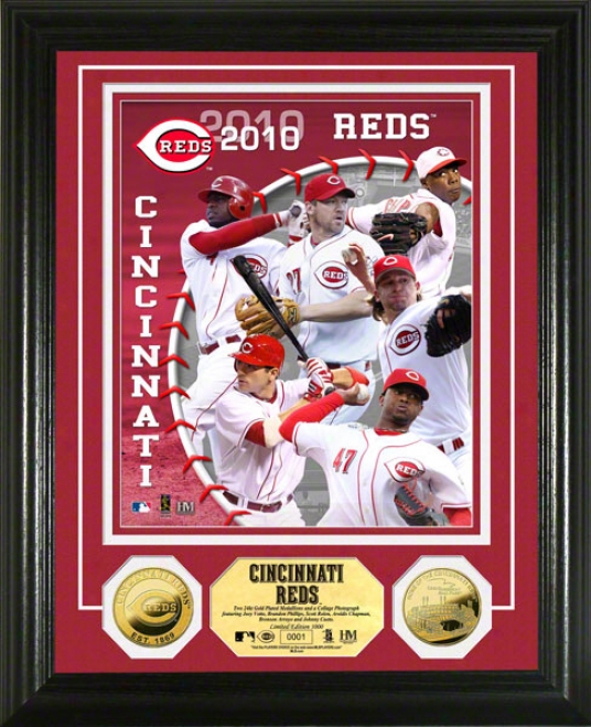 Cincinnati Reds 2010 Team 24kt Golx Coin Photo Mint