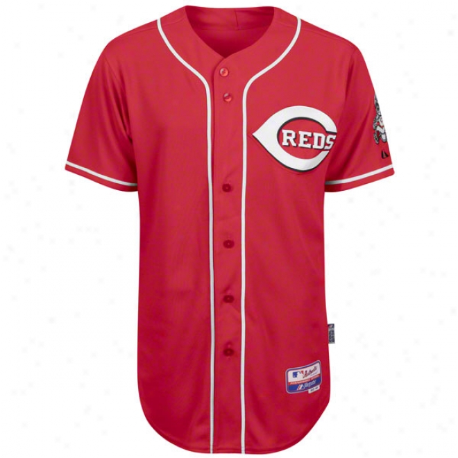 Cincinnati Reds Alternate Scarlet Authentic Cool Base␞ On-field Mlb Jersey