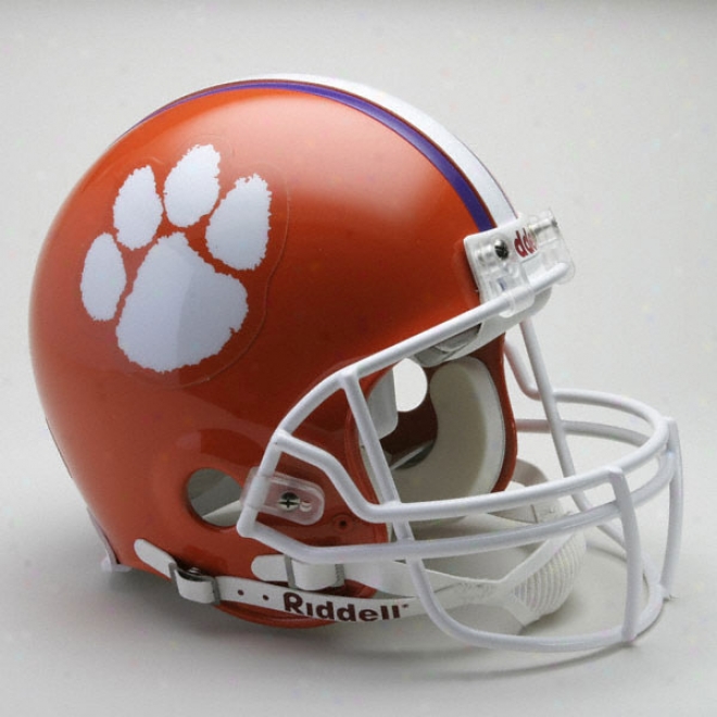 Clemson Tigers Authentic Pro Line Riddell Full Size Helmet